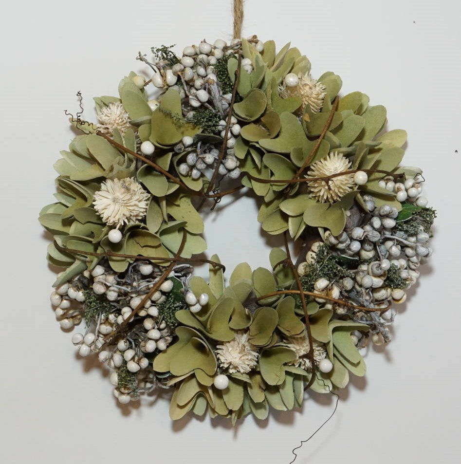 ドライフラワーリース 30cm/25cm 660058 グリーン – Heartful Country