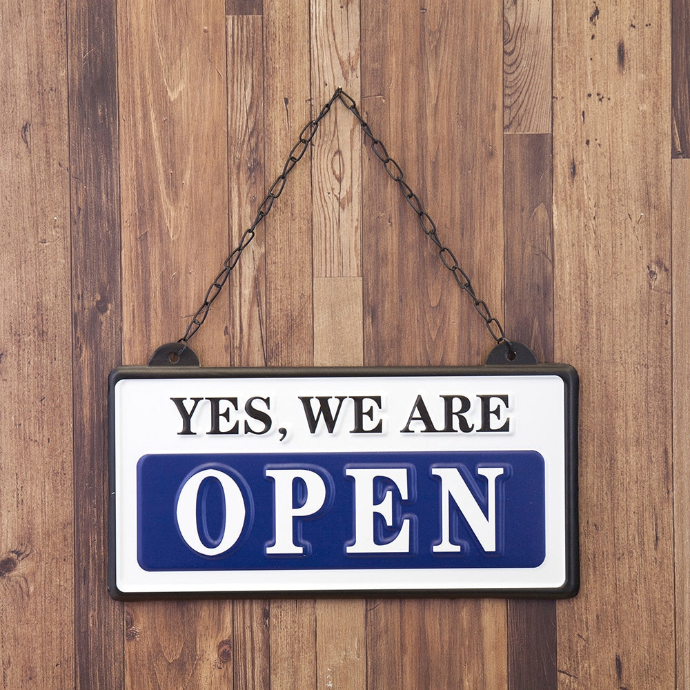 OPEN / CLOSED ドアハンガー 看板 サインプレート両面 壁掛用