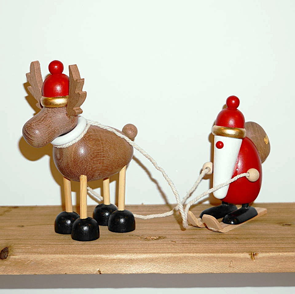サンタクロースとトナカイの置物 Amazon.co.jp: Gevrkjenp サンタそりトナカイ クリスマス置物、鹿そり