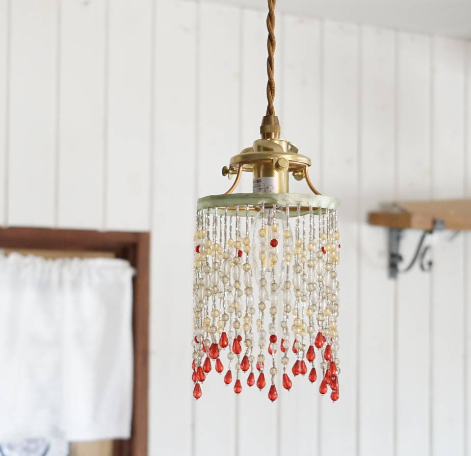 * vintage garland ୨୧  パピエマシェベルのついた ガーランド Antique Glass Christmas Garland with Bells 8' Japan, Vintage