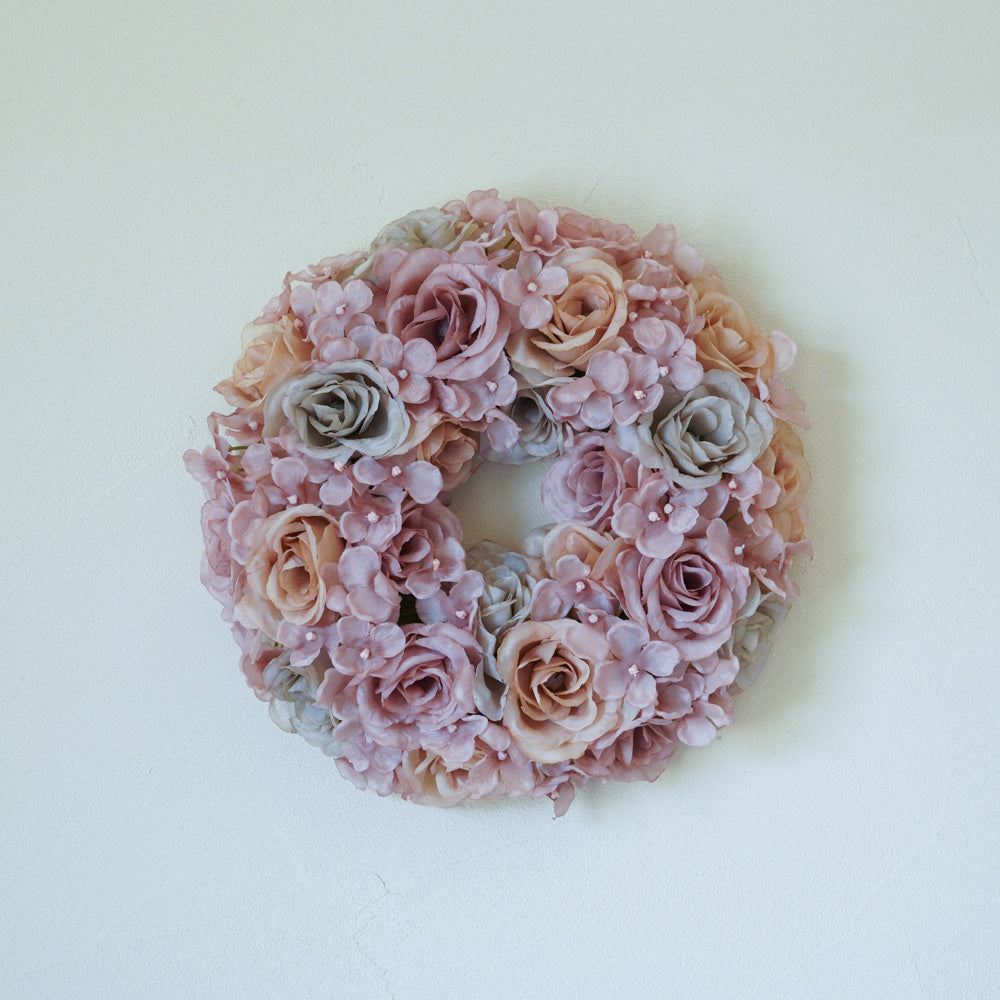 ローズミックスリース アンティークローズ E3594 直径28cm 造花