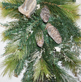 ハンギングドロップ ツリーリース造花　クリスマスリース　縦型　1942WH