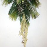 ハンギングドロップ ツリーリース造花　クリスマスリース　縦型　1942WH