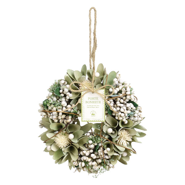 ドライフラワーリース 30cm/25cm 660058 グリーン – Heartful Country