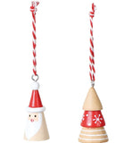 クリスマス  木製オブジェ　ミニツリー＆ミニサンタオーナメント