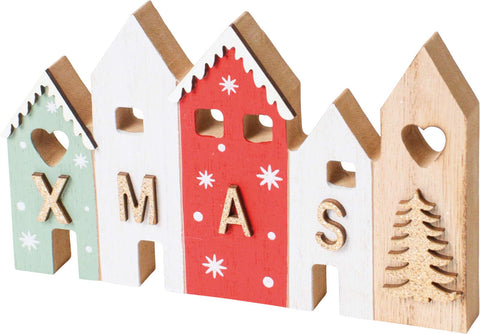 クリスマス  木製オブジェ　クリスマスハウス