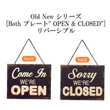 OPEN & CLOSED　サインプレート木製　両面