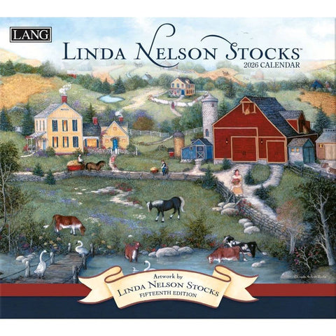 2026 USAカレンダー 壁掛け　LANG　LINDA NELSON STOCKS　リンダネルソン