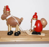 クリスマス　  木製オブジェ　サンタ＆トナカイ　958900