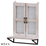 フローラ・ウォールシェルフ　木製飾り棚　ガラス窓枠　MC103