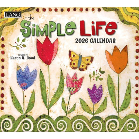 2026 USAカレンダー 壁掛け　LANG　Simple Life　シンプルライフ