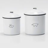 TE755　しろくま＆うさぎキャニスターセット　ホーロー　アクシス