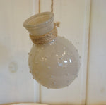 ミルクガラス　ハンギング3ガラスオーナメント　ガラス花瓶