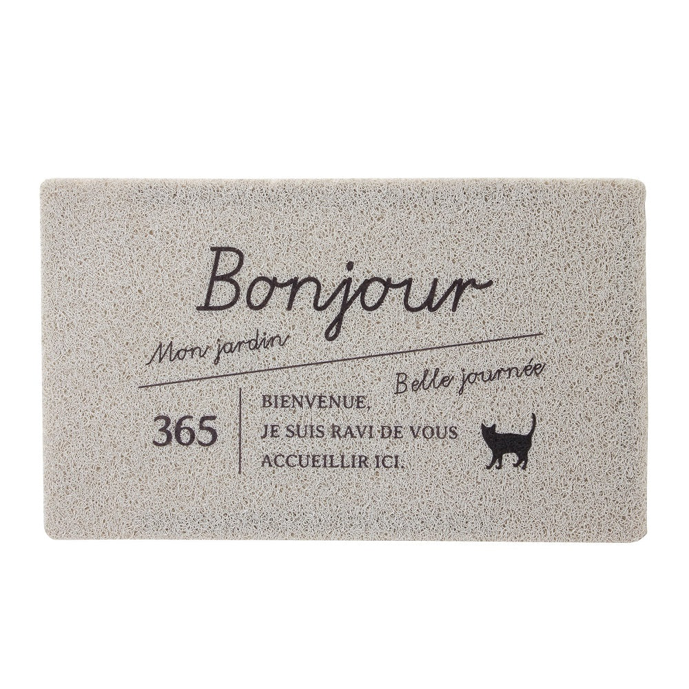 PVCエントランスマット Bonjour 玄関マット テラスマット 75×45
