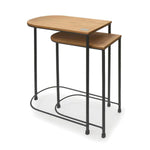 ネストオーバルテーブル　木製サイドテーブル　L/S　AZ3032